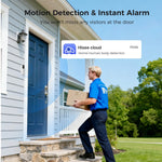 Hiseeu DB04 4MP 2K HD WiFi Doorbell Camera IR Night Vision Motion Sensor Two Way Audio 2.4G 5G Wireless Smart Video Doorbell for Home Security