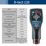 Professional D-TECT120 Wall Scanner Radar Technology Metal/Cable/Wood/Water Pipe/Wire High-precision Wall Gold plumb Dual Power Source Waterproof Construction Tool