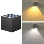 Elfeland SL-870 Wire-free High Bright Solar Wall Lights with Intelligent On/Off Control Waterproof Design Energy Saving Outdoors Wall Lamps for Garden Patio Fence Decoration