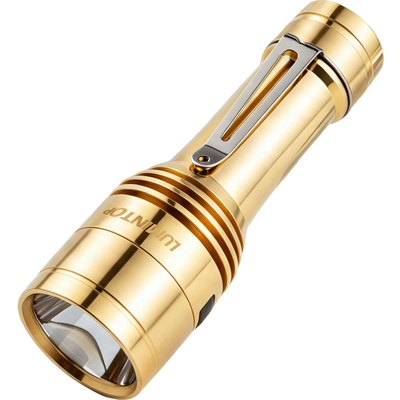 Lumintop FW21 X9L Brass Flashlight 5000 Lumens Max 750M Long Throw Rechargeable Flashlight IPX8 Waterproof USB-C Charging Power by 21700 Battery EDC Flashlight IPX8 Waterproof for Search Rescue Camping Emergency