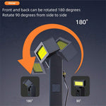 Outdoor COB Work Light USB Rechargeable Repair Lamp With Bright Red Warning Lights, Bottom Magnetic, Clip-On Multifunction COB Flashlight