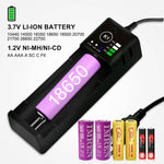 [USA Direct] K1 Single Slot with USB Port Universal Li-ion Battery Charger Intellegent Charger for Flashlight RC Toys Home Tools Battery Charger For Li-ion 18650 21700 26650 AA AAA Batteries Cell