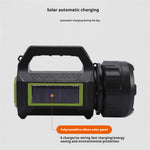 Bikight Solar Flashlight for Emergencies Search LED Solar Camping Lights Multifunctional Flashlight Power Bank