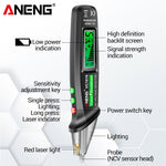 LinkMejor VC1019 Red Laser Test Pen Voice Broadcast Voltage Detector 12-1000V Volt Current Non-Contact Pen Electric Teste Meter Tool