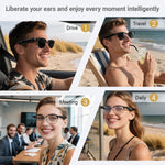 F20 Smart AI Translation Glasses Real Time Translator 100+ Language bluetooth 5.4 Hands Free Call Music Anti Blue Light/UV Protection Touch Control Smart Audio Glasses Dual Type-C Charging Interface