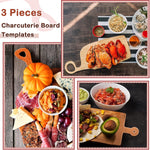 3PCS Woodworking Essentials Acrylic Router Templates for Charcuterie Board Handles Cutting and Shaping Tool Clear Template Guide Versatile Craftsman Tool Easy to Use