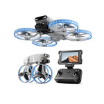 LinkMejor M6S WiFi FPV with Folded 4.3" LCD Screen Controller HD Camera Servo Gimbal Optical Flow Hover Brushless LED Foldable Pocket RC Drone Quadcopter RTF