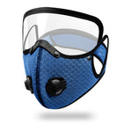 LinkMejor Cycling Protective Mask with Valves Protective Lens Removable Filter Warm Sports Mask Dust-proof Reusable