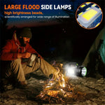 Bikight Solar Flashlight for Emergencies Search LED Solar Camping Lights Multifunctional Flashlight Power Bank