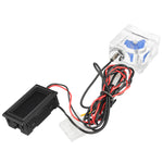 LinkMejor Thermometer 3 Way FlowMeter For Water Cooling Liquid Cooler System With 2 Barbs