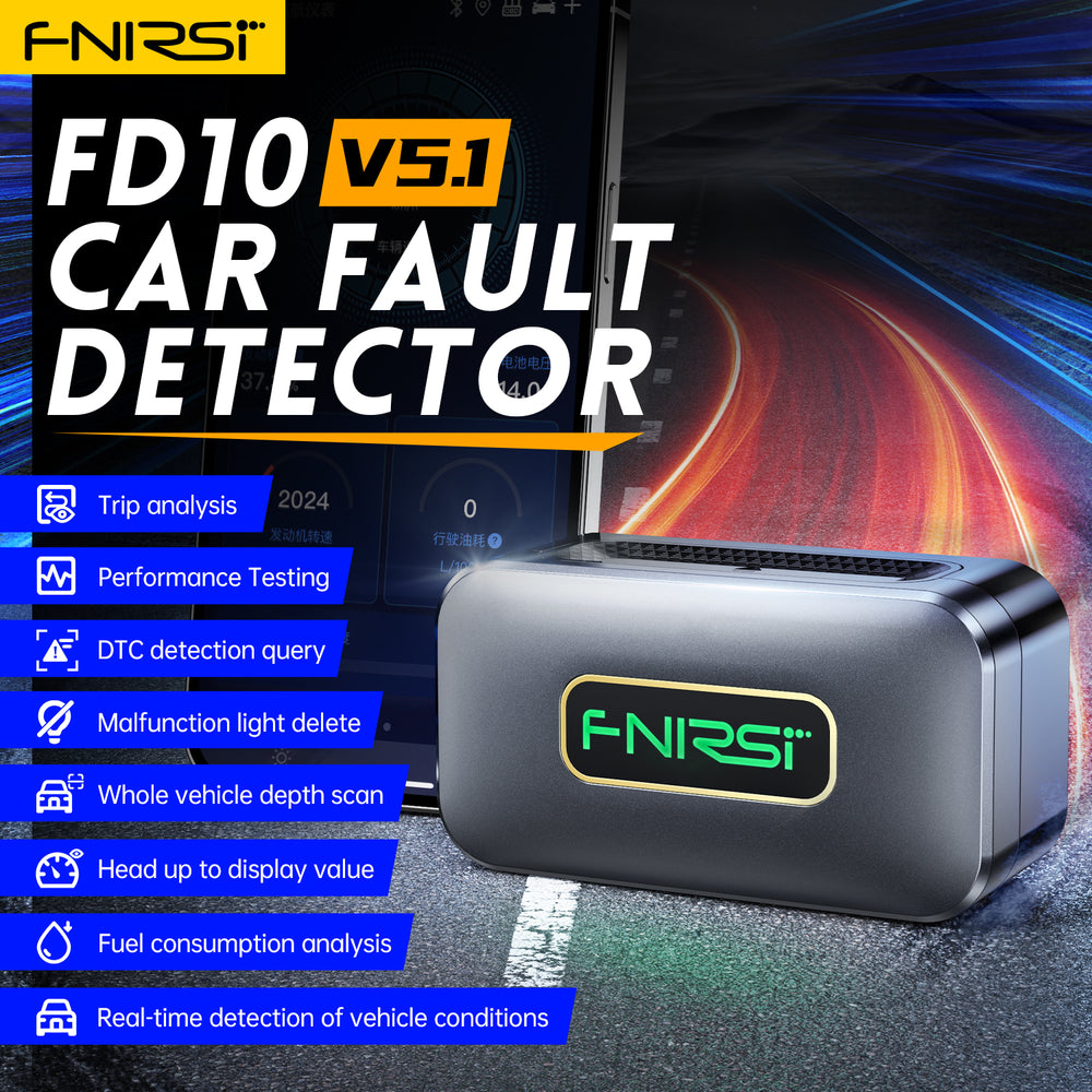 LinkMejor FD10 Car OBD2 Scanner Code Reader Clear Error OBD Diagnostic Tool IOS Android BluetoothV5.1 Check Engine Light Car Repair
