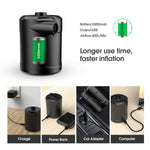 5200mAh Electric Air Pump Portable Air Pump with Fast Inflating/Deflating Rechargeable Electric Pump with 3 Nozzles for Kids Paddling Pool Swimming Pool Airbed Inflatable Boat
