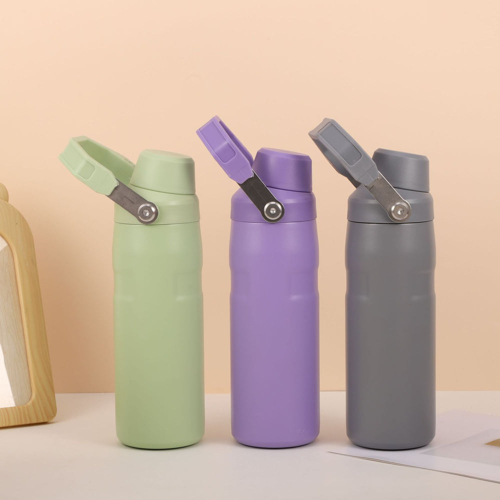1000ml Stainless Steel Sport Coffee Tumbler Vacuum Flask Water Bottles With Drinking Directly Mouth