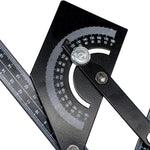 Woodworking Angle Ruler Universal Protractor 0-180 Degrees Aluminum Alloy Precision ±0.3 230x500mm Measuring Tool