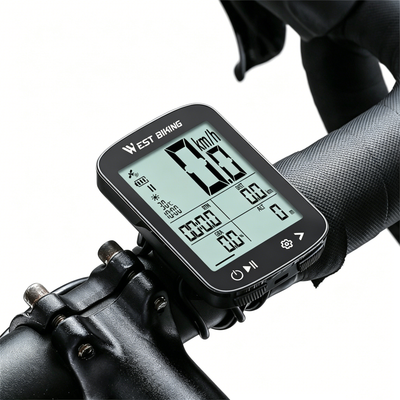 WEST BIKING Smart GPS Bike Computer, 5-Star Galileo Speedometer Wireless Odometer with Bluetooth Phone Sync, IPX7 Waterproof Auto Backlight Bicycle Tracker for Road, MTB, E-Bike