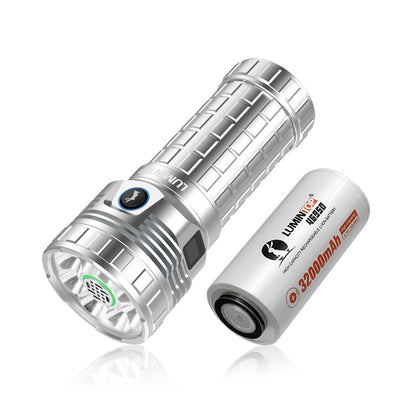 Lumintop Mach 4695 V2 26000LM Super Bright Strong Flashlight with 32000mAh 46950 Battery, Cooling Fan Type-C USB Charge and Discharge Design High Lumen Powerful LED Torch