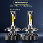 LinkMejor 12V H4 H7 H11 COB LED Car Headlight Bulbs Super Bright Modified Auto Light F2