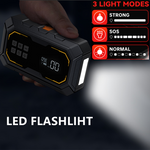 4 In 1 5000A Car Jump Starter with Air Compressor LED Lighting Tire Pump Power Bank Portable 12V Battery Starting Car Battery Charger