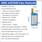 LR02 LoRa Wireless Module 433Mhz Serial Port Transceiver Low Power 8KM Transmission Distance UART Transceiver