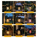 Elfeland Solar Hanging Garden Light 2800K Lamp Light Sensor IP65 Waterproof Rechargeable for Tree Patio Yard Outdoor