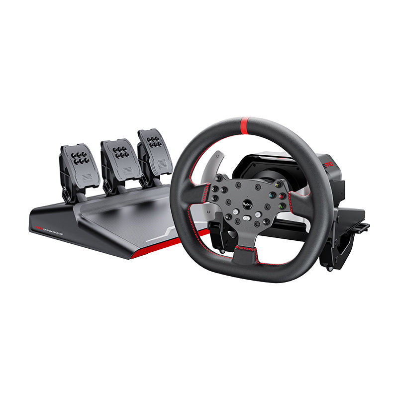 LinkMejor V10 Pro 3.2Nm Direct Drive Racing Wheel Force Feedback Gaming Steering Wheel Hall Magnetic Pedals Gaming Controller Plug and Play for PC PS3/PS4 for Xbox One Switch