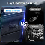 2 in 1 Wireless Carplay Android Auto Adapter Plug and Play 2.4GHz/5GHz Wi-Fi Bluetooth 5.0 Compatible with 98% Car Model