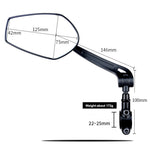 LinkMejor 1 Pair HD View MTB Road Bike Mirrors 360° Adjustable Handlebar Rearview Mirror for Bicycle Motorcycle Accessories Rear Mirror