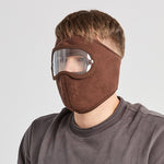 LinkMejor Fall Winter Warm Cycling Full Face Mask Windproof Anti-dust Breathable Skiing Masks Shield Face Cover With HD Anti-fog Goggles for Men Women