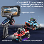 LinkMejor 6407 6407-C RTR 1/64 2.4G RWD Mini FPV RC Car Wifi Camera Monitor Photos Videos VR App Control Built In Gyro LED Light Cruise Control Desktop Micro 3 Speed Off-Road Full Proportional Vehicles Models Toys