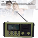 Hanrongda HRD907 Emergency Radio Solar Hand Crank Powered 10000mAh Power Bank AM FM SW Weather Bands Flashlight SOS Alarm IPX6 Waterproof Survival Gear for Outdoor Emergency Preparedness