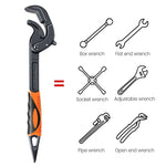 Adjustable Ratchet Wrench High Carbon Steel Multi Functional Self Locking Dual Sided Teeth Design Repair Tool Anti Corrosion Comfortable TPR Handle Large Small Sizes Versatile Wrench
