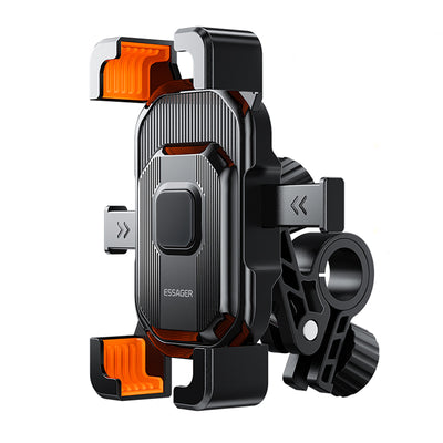 LinkMejor ES-ZJ28 Universal Bike Phone Holder Handlebar/Rearview Mirror Mount Bracket 360° Rotation for  4.7-6.7inch Mobile Phone Stand Shockproof Bracket