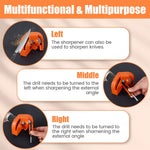 4PCS Electric Drill Bit Sharpener Professional 11x6x7 cm High-Speed Steel Orange Plastic for Lithium and AC Electric Drills Multipurpose Tool