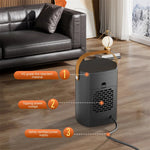 Tevorex 1500W Desktop Space Heater with Digital Display Quiet Rapid Heating, High-Power PTC Warm Fan for Home & Office