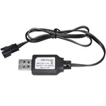 7.4V 800mAh USB Charge Cable SM-3P Positive Plug for LiPo Li-ion RC Toys Battery