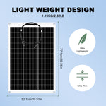 LinkMejor 100W / 200W Solar Panel Kit Flexible Monocrystalline High Efficiency Solar Panel  for Off-Grid RV Camping Power System