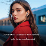 AWEI T92 ANC Pro TWS Wireless Earbuds bluetooth Earphones -52dB ANC ENC Noise Reduction Large-size Composite Diaphragm Sterso Sound Field 20H Battery Life Portable Earphone