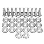 20pcs CNC Aluminum Bumper Fender Washer Bolt Engine Bay Dress Up Kit M6x15mm