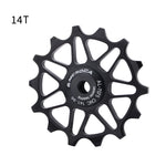 LinkMejor 12/14T Bicycle Ceramic Pulleys Lightweight Aluminum Alloy Smooth Speed Change Bike Rear Derailleur Bearing Guide Wheel for MTB