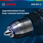LinkMejor 183-L for Bosch Cordless Impact Drill 18V Brushed Motor 56Nm Torque LED Light Two Speed Metal Chuck