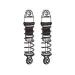 LinkMejor 12212 RC Car Original Parts Front/Rear Shock Absorbers P12510 P12500