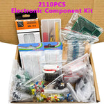 2110Pcs DIY Electronic Component Kit T0-92 LED PCB Assorted Resistors Capacitors Transistors Solderless for Circuit DIY Kit