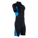 LinkMejor Shorty Warm Wetsuit 1.5mm Neoprene Back Zip UPF50+ Sun Protection Soft Skin-Friendly Breathable Quick Dry Diving Suit for Snorkeling Surfing Kayaking Swimming