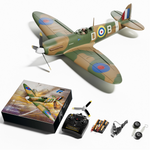 LinkMejor Spitfire Brushless 487mm Wingspan 2.4G 4CH 6-Axis Gyro One Key Aerobatics EPP RC Airplane Warbird Fixed Wing BNF/RTF