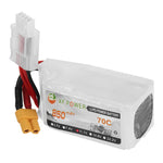LinkMejor 11.1V 850mAh 70C 3S LiPo Battery XT30 Plug for RC Drone