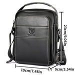 LinkMejor Genuine Leather Men Shoulder Bags Vintage Small Flap Crossbody Handbag Vintage Messenger Bag