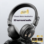 Fanji Wireless Headset bluetooth Headphones ANC Active Noise Cancelling 40mm Speaker 3D Spatial Audio 100H Playtime 800Amh Battery Support Wired Connection Sports Headphones