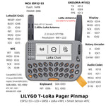 LinkMejor® T-Lora Pager ESP32-S3 LoRa SX1262 Wireless RF Module Dual-mode RFID/NFC RTC GNSS Ai Programmable Handheld AIoT Device