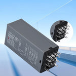 H3Y-4 Adjustable Time Relay 14 Pin LCD Digital Display DC 12V 24V AC 220V Dual Time Cycle Control Delayer With Base Fire-Resistant Shell High-Precision Timing