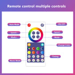 LinkMejor Smart Bluetooth Music LED Desktop RGB Light Bar Atmosphere Light Fantasy Desktop Night Lamp Competitive Game TV Pickup Background Light